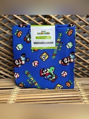 Nintendo Super Mario World Fat Quarter Fabric 18"x22" 100% cotton New
